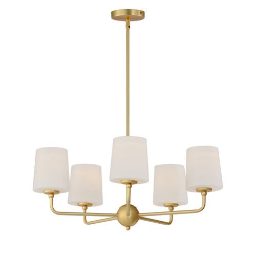Maxim - 12095SWSBR - Five Light Chandelier - Bristol - Satin Brass