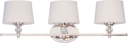 Maxim - 12763WTPN - Three Light Bath Vanity - Rondo - Polished Nickel