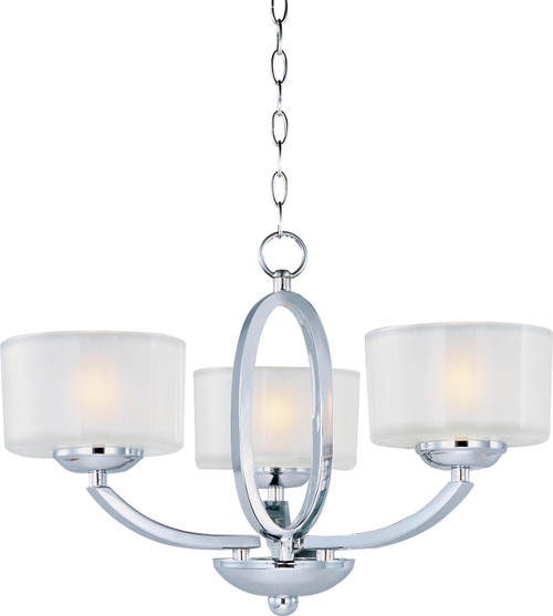 Maxim - 19041FTPC - Three Light Semi-Flush Mount/Chandelier - Elle - Polished Chrome