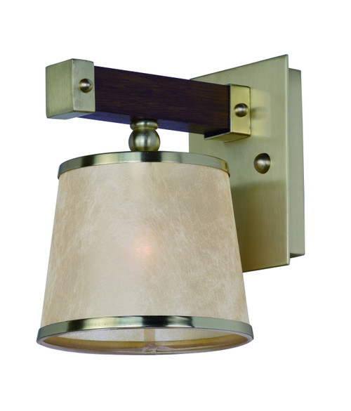 Maxim - 20521AFAPSBR - One Light Wall Sconce - Maritime - Antique Pecan / Satin Brass