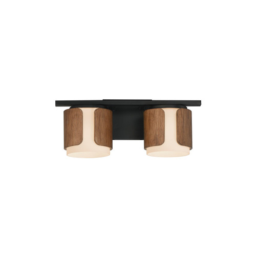 Maxim - 21712SWWNBK - Two Light Bath Vanity - Draughtsman - Walnut / Black