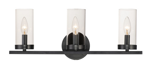 Maxim - 25257CLBK - Three Light Bath Vanity - Sentinel - Black