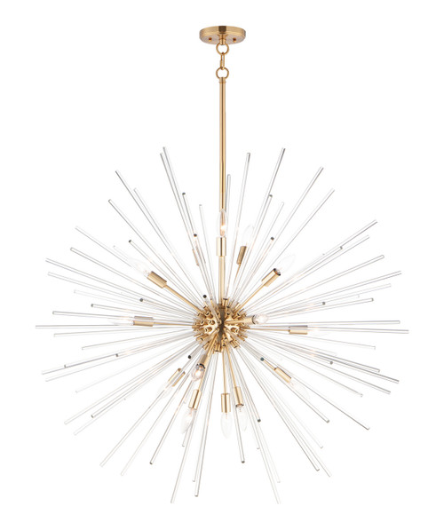 Maxim - 28666CLSBR - 16 Light Pendant - Polaris - Satin Brass