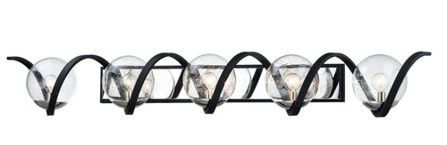 Maxim - 35107CDBKPN - Five Light Bath Vanity - Curlicue - Black / Polished Nickel