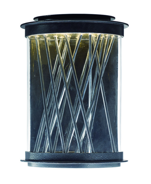 Maxim - 53497CLTEPC - LED Outdoor Wall Sconce - Bedazzle - Texture Ebony / Polished Chrome