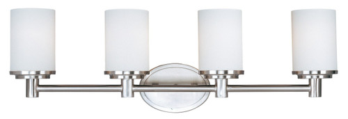 Maxim - 9054SWSN - Four Light Bath Vanity - Cylinder - Satin Nickel