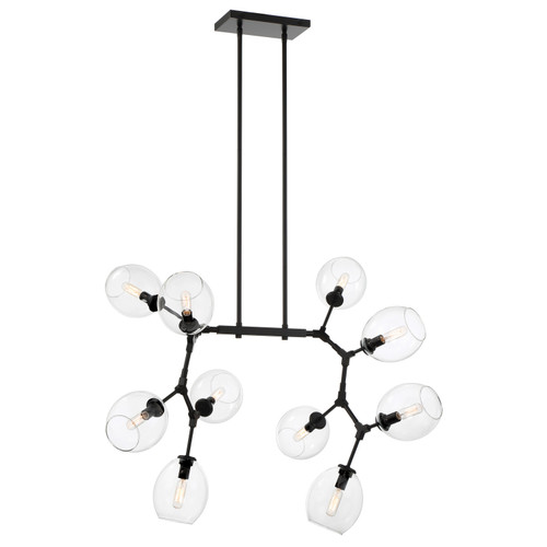 George Kovacs - P1360-66A - Ten Light Chandelier - Nexpo - Coal Black