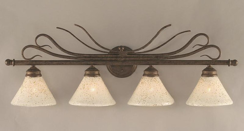 Toltec Lighting - 104-BRZ-7145 - Four Light Bath Bar - Swan - Bronze