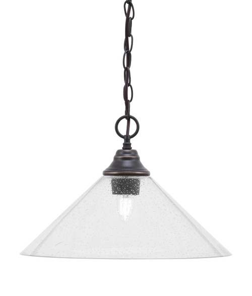 Toltec Lighting - 10-DG-308 - One Light Pendant - Chain - Dark Granite