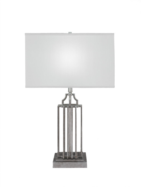 Toltec Lighting - 1111-AS - One Light Table Lamp - Sky Loft - Aged Silver