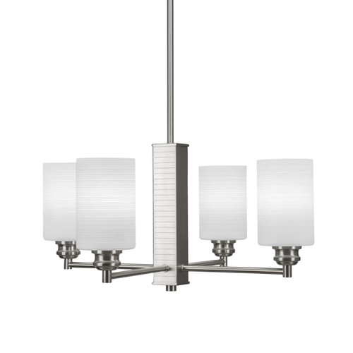 Toltec Lighting - 1154-BN-4061 - Four Light Chandelier - Edge - Brushed Nickel
