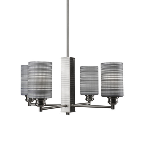 Toltec Lighting - 1154-BN-4062 - Four Light Chandelier - Edge - Brushed Nickel