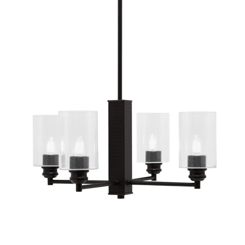 Toltec Lighting - 1154-ES-300 - Four Light Chandelier - Edge - Espresso