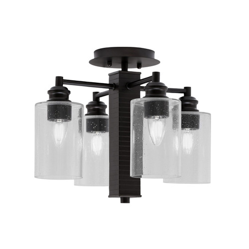 Toltec Lighting - 1157-ES-300 - Four Light Semi-Flush Mount - Edge - Espresso