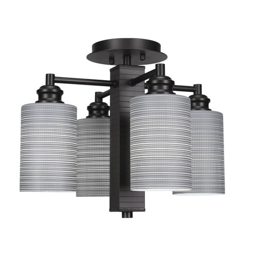 Toltec Lighting - 1157-ES-4062 - Four Light Semi-Flush Mount - Edge - Espresso