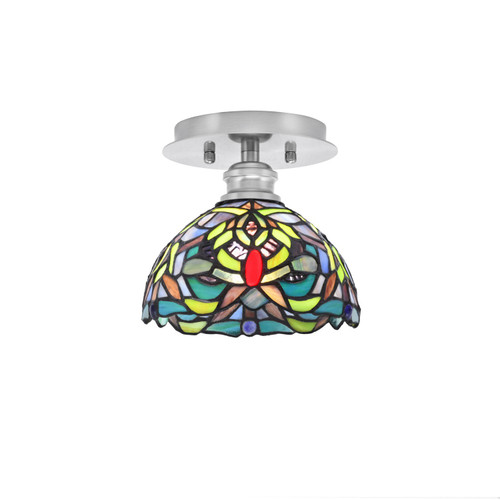 Toltec Lighting - 1160-BN-9905 - One Light Semi-Flush Mount - Edge - Brushed Nickel