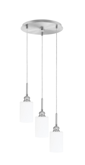 Toltec Lighting - 1173-BN-310 - Three Light Cluster Pendalier - Edge - Brushed Nickel
