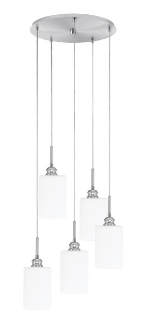Toltec Lighting - 1175-BN-310 - Five Light Cluster Pendalier - Edge - Brushed Nickel