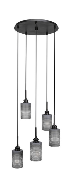 Toltec Lighting - 1175-ES-4062 - Five Light Pendalier - Edge - Espresso