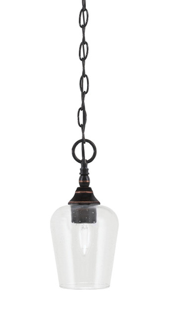 Toltec Lighting - 11-BC-210 - One Light Mini Pendant - Chain - Black Copper