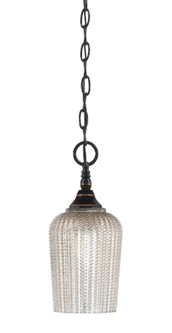 Toltec Lighting - 11-BC-4253 - One Light Mini Pendant - Chain - Black Copper