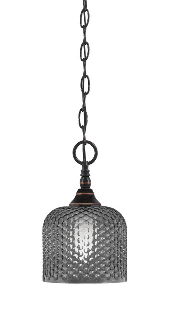 Toltec Lighting - 11-BC-4612 - One Light Mini Pendant - Chain - Black Copper