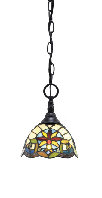 Toltec Lighting - 11-MB-9365 - One Light Mini Pendant - Chain - Matte Black