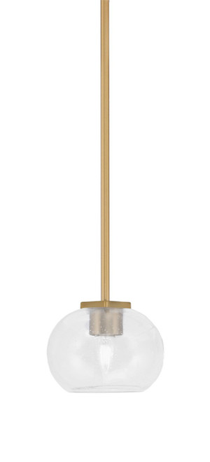 Toltec Lighting - 1201-NAB-202 - One Light Mini Pendant - Franklin - New Age Brass