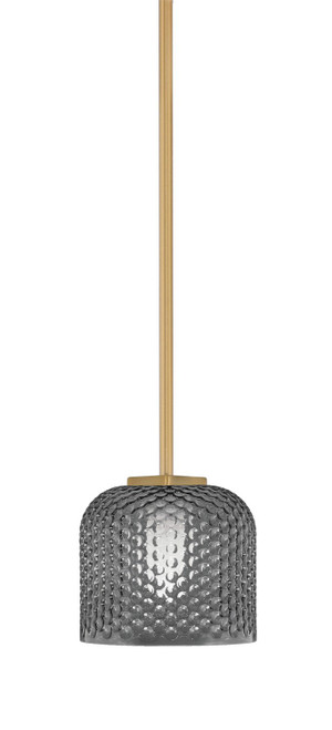 Toltec Lighting - 1201-NAB-4612 - One Light Mini Pendant - Franklin - New Age Brass