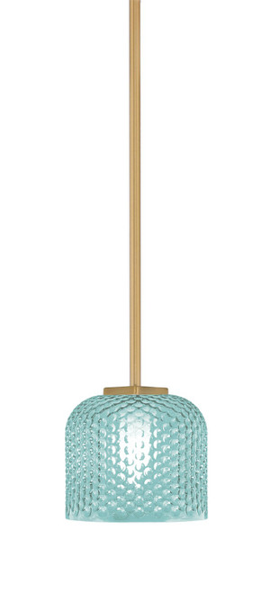 Toltec Lighting - 1201-NAB-4615 - One Light Mini Pendant - Franklin - New Age Brass