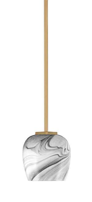 Toltec Lighting - 1201-NAB-4819 - One Light Mini Pendant - Franklin - New Age Brass