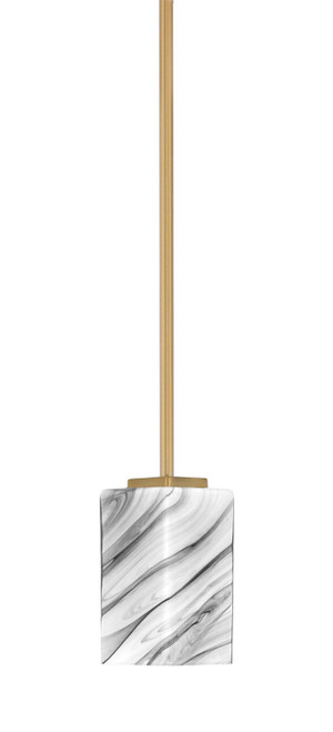 Toltec Lighting - 1201-NAB-549 - One Light Mini Pendant - Franklin - New Age Brass