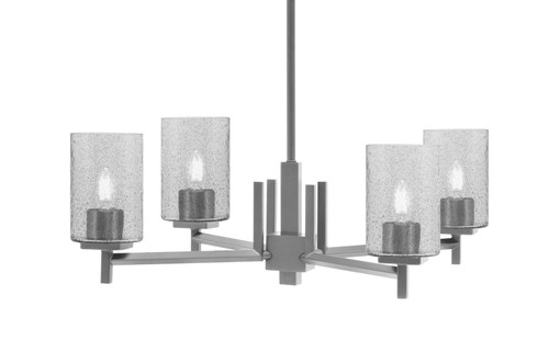 Toltec Lighting - 1204-GP-3002 - Four Light Chandelier - Franklin - Graphite