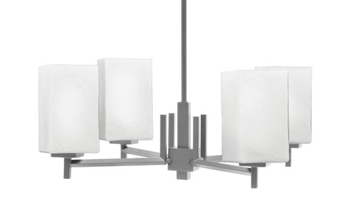Toltec Lighting - 1204-GP-531 - Four Light Chandelier - Franklin - Graphite