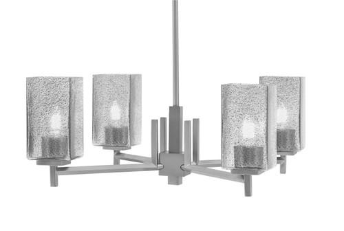 Toltec Lighting - 1204-GP-542 - Four Light Chandelier - Franklin - Matte Black