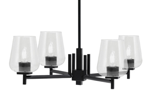 Toltec Lighting - 1204-MB-210 - Four Light Chandelier - Franklin - Matte Black