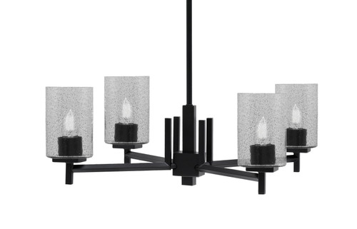 Toltec Lighting - 1204-MB-3002 - Four Light Chandelier - Franklin - Matte Black
