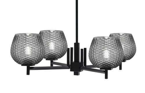 Toltec Lighting - 1204-MB-4602 - Four Light Chandelier - Franklin - Matte Black