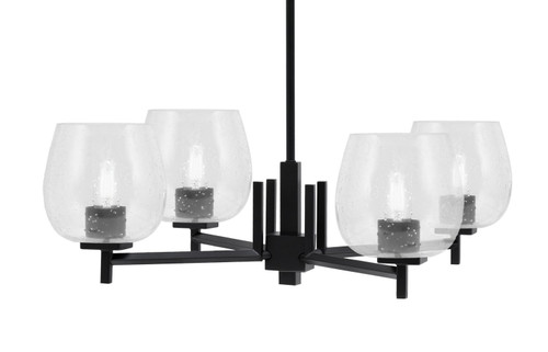 Toltec Lighting - 1204-MB-4810 - Four Light Chandelier - Franklin - Matte Black