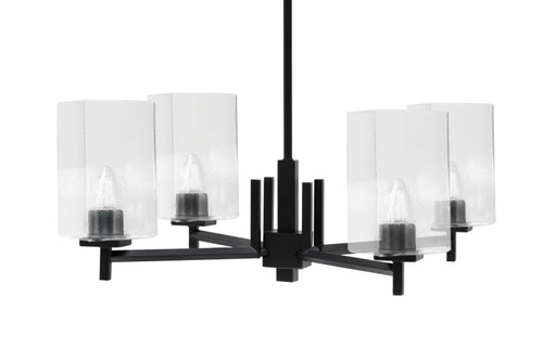 Toltec Lighting - 1204-MB-530 - Four Light Chandelier - Franklin - Matte Black