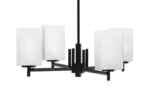 Toltec Lighting - 1204-MB-531 - Four Light Chandelier - Franklin - Matte Black