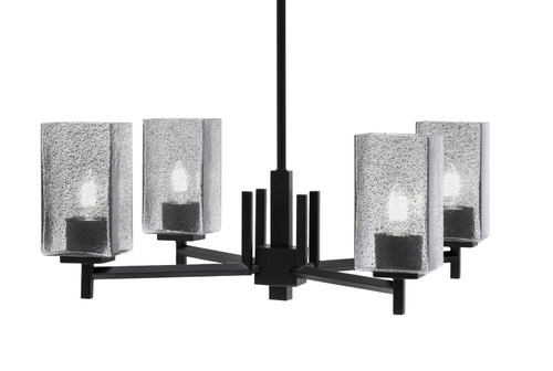 Toltec Lighting - 1204-MB-542 - Four Light Chandelier - Franklin - Graphite