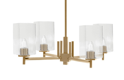 Toltec Lighting - 1204-NAB-530 - Four Light Chandelier - Franklin - New Age Brass
