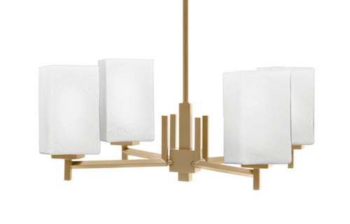 Toltec Lighting - 1204-NAB-531 - Four Light Chandelier - Franklin - New Age Brass