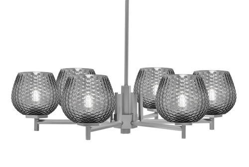 Toltec Lighting - 1206-GP-4602 - Six Light Chandelier - Franklin - Graphite