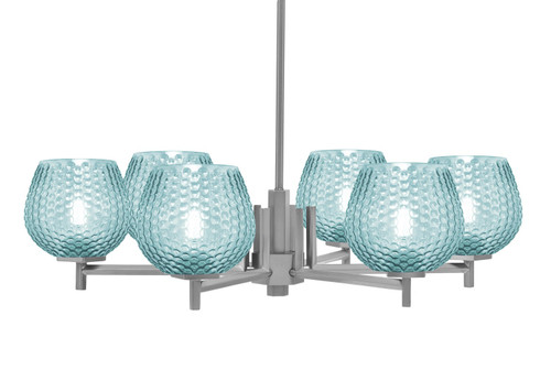 Toltec Lighting - 1206-GP-4605 - Six Light Chandelier - Franklin - Graphite