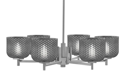 Toltec Lighting - 1206-GP-4612 - Six Light Chandelier - Franklin - Graphite