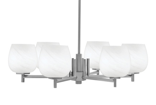 Toltec Lighting - 1206-GP-4811 - Six Light Chandelier - Franklin - Graphite