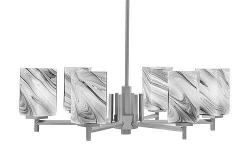 Toltec Lighting - 1206-GP-549 - Six Light Chandelier - Franklin - Graphite