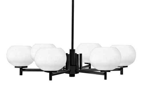Toltec Lighting - 1206-MB-212 - Six Light Chandelier - Franklin - Matte Black